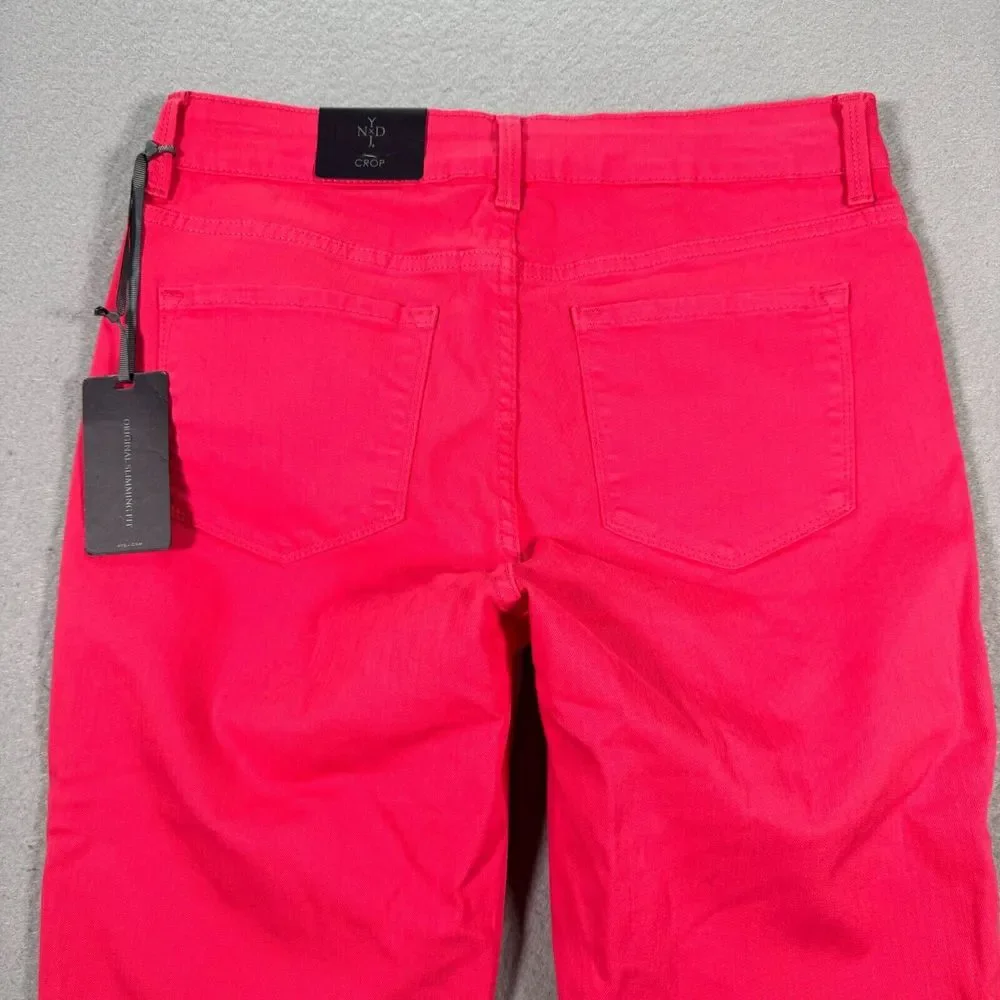 NYDJ Jeans Womens 8P Crop Pink‎ Pants Cropped Slim Fit Casual Capri Style